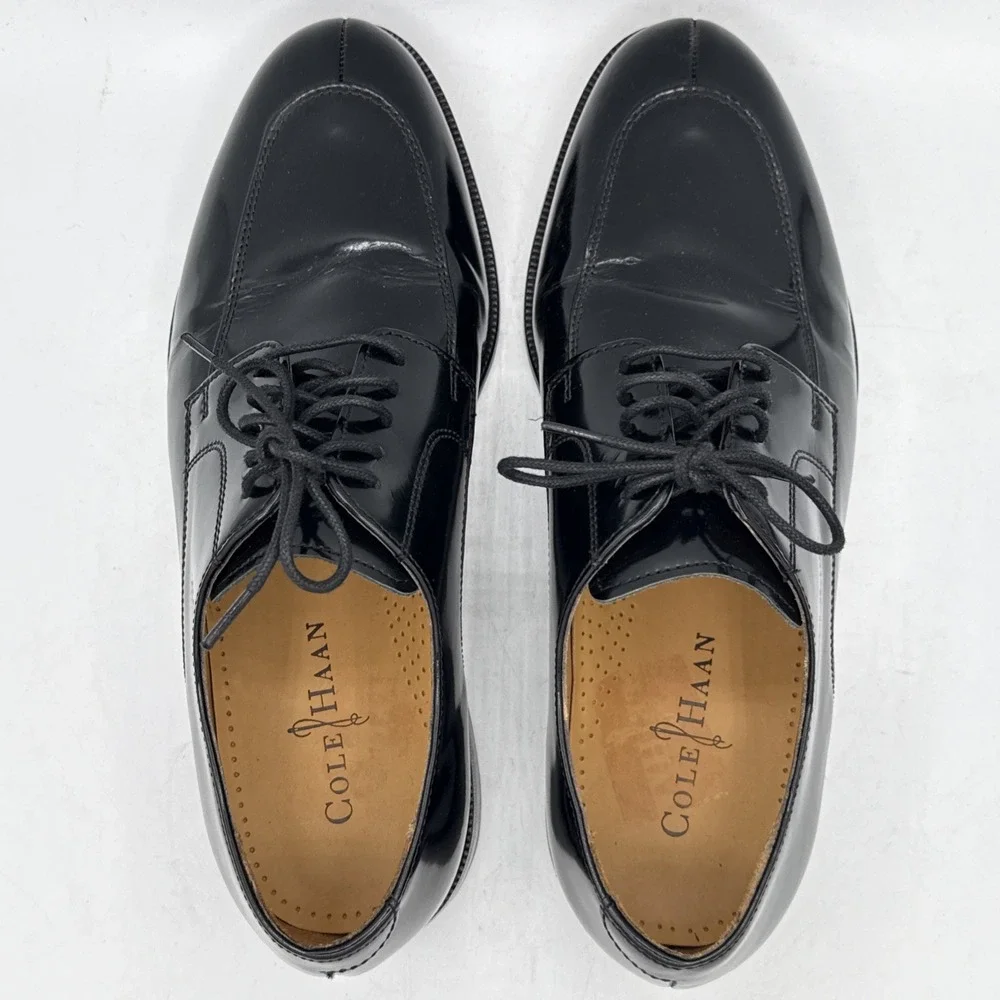 Cole Haan Black Lace Ups‎ Dress Shoes Size 8M Pre-owned Air Insoles